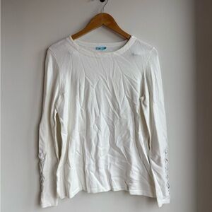 J McLaughlin Medium White Long Sleeve Top